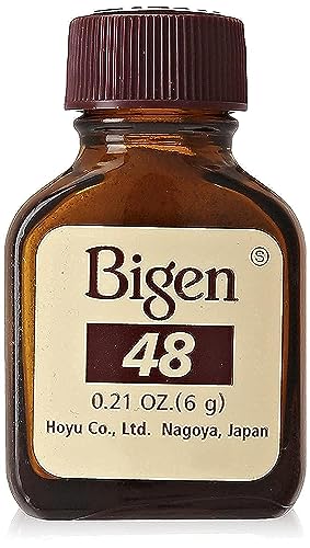 Bigen Permanent Powder Hair Color 48 Dark Chestnut, 0.21 Ounce