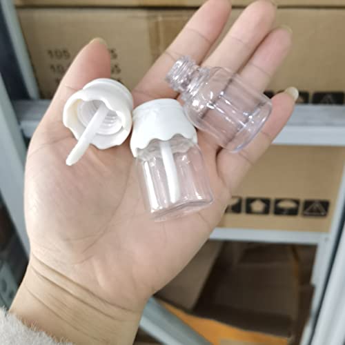 COSIDEA 10PCS Empty 15ml baby bottle lip gloss tubes White Cute Lipgloss Container Tube Packing castor oil container (10)
