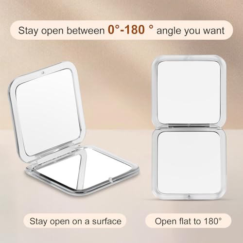 15x Magnifying Compact Mirror - Slim Portable Handheld Makeup Mirror