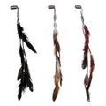 Feather Hair Clips, Boho Braided Extensions with Metal Buckle