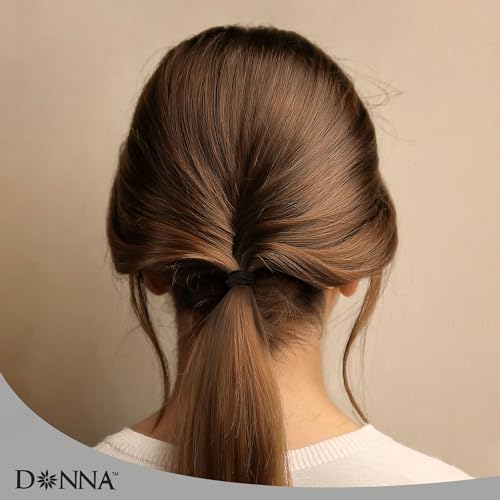 DONNA 300pc Small Black Rubber Hair Bands – No-Snag Elastic Ties