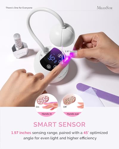 MelodySusie P-ArtM2 Gooseneck Cordless UV Nail Lamp - Fast Curing