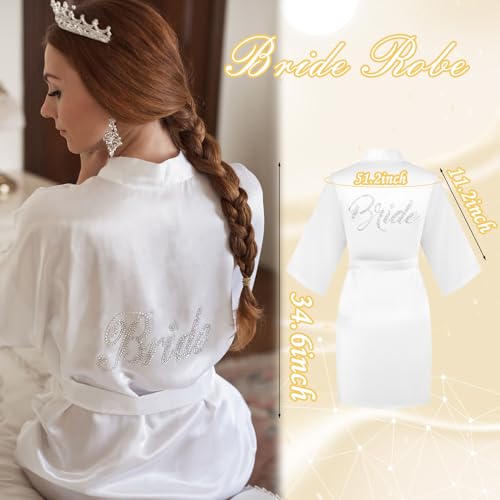 Personalized Initial Wedding Bride Slippers, Bridal Shower Gifts, to Be Gifts, Robe Hair Clip MRS Makeup Bag