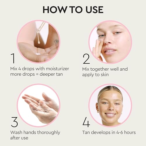 Tanologist Self-Tan Drops Medium - Customizable Self Tanner for Face & Body