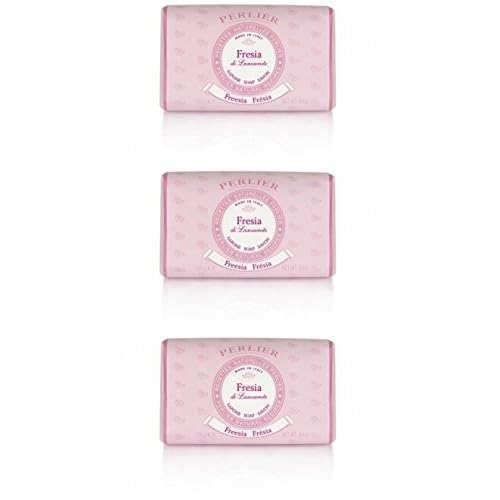 Perlier: "Fresia" Freesia Scented Soap 3.5oz Packages (Pack of 3) [ Italian Import ]