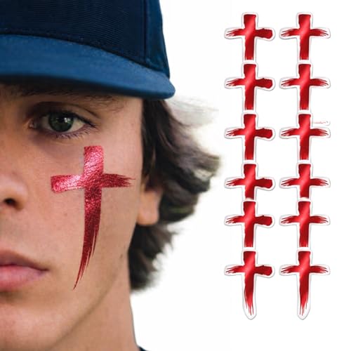 Sports Eye Black Temporary Tattoos, 6 Pack