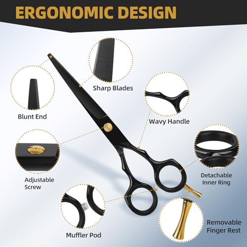 Professional Hair Cutting Scissors Kit - Japanese Stainless Steel