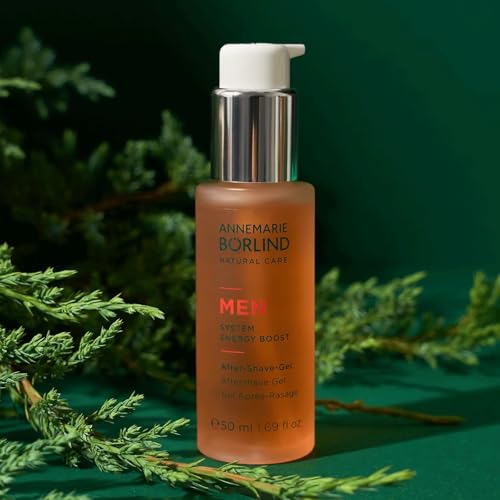 ANNEMARIE B?RLIND - MEN SYSTEM ENERGY BOOST Aftershave Gel - energizing & refreshing facial care, with organic juniper extract and botanical taurine, vegan, 1.69 Fl. Oz.