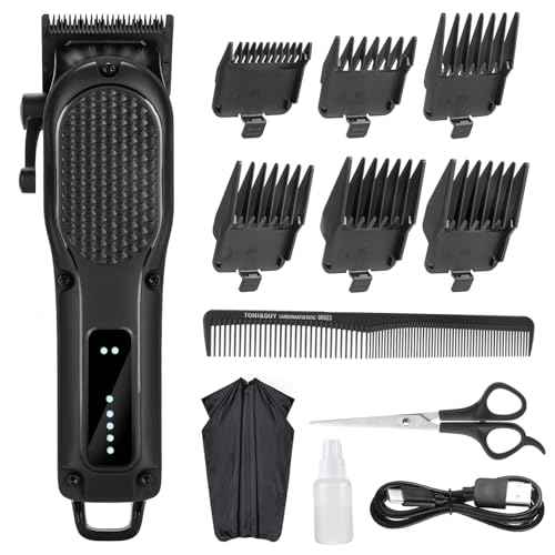 Men's Hair Clippers for Professional Hair Trimmer Cordless Rechargeable Powerful Beard Trimmer Hair Cutting Grooming Tool