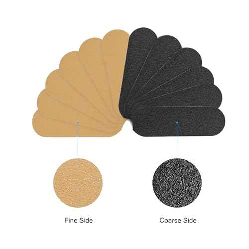 Professional Pedicure Foot File, Coarse/Fine Dual Sided and Reusable Stainless Steel Cracked Skin Corns Callus Remover Feet File with 12 Replaceable Coarse-Fine Foot Pads