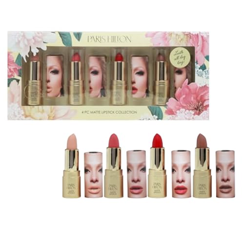 Paris Hilton Matte Lipstick Set - 4 Long-Lasting Shades