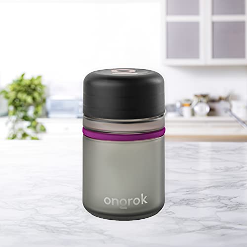 ONGROK 180ml Glass Storage Jar 3 Pack UV-Resistant Frosted Herb & Spice Containers