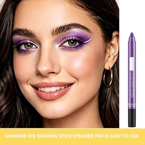 Purple Shimmer Eyeshadow Stick – Waterproof 3-in-1