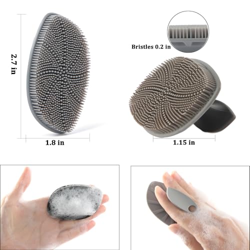Silicone Face Cleansing Brush for Men - Exfoliating Skin Care Tool