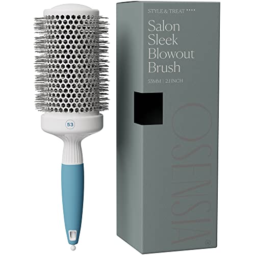 Osensia 2 Inch Ceramic Ion Round Hair Brush for Blow Drying, Volume & Sleek Styling