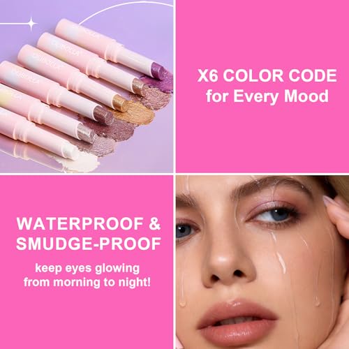 Metallic Shimmer Eyeshadow Stick - Waterproof & Long Lasting