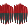 ForPro Red Panda Foot File, 60/100 Grit, Double-Sided Pedicure File for Feet and Heels, 10.5¡± L (Pack of 12)