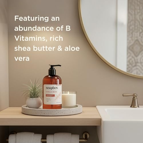 Soapbox Vanilla Bean Liquid Hand Soap - Moisturizing Hand Wash, 3 Pack