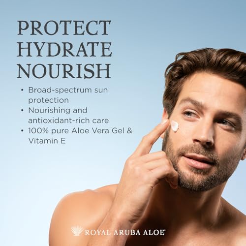 Aruba Aloe Hydrating Aloe Rich Sunscreen SPF 30 - Broad-Spectrum UVA/UVB Sunblock Lotion - Lightweight, Water-Resistant, Non-Greasy Sun Protection for Face and Body - 2 oz