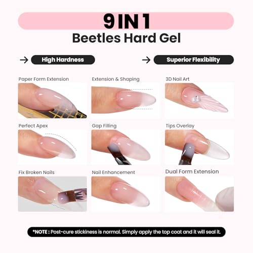 Beetles Pink Builder Gel for Nails 0.53 oz HEMA-Free 9-in-1 Sculpting Gel