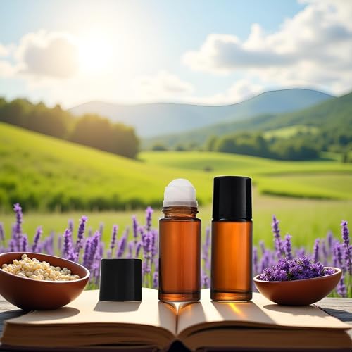 30ml Clear Glass Essential Oil Roller Bottles - 2 Pack