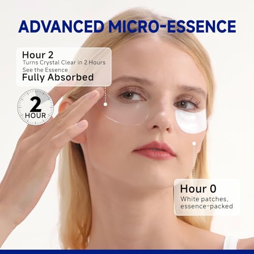 Peptide Under Eye Patches, Firming Eye Patches Instant Reduces Dark Circles and Puffiness, Collagen Under Eye Mask for Bags Treatment, Wrinkles, 24 Pairs, Vegan