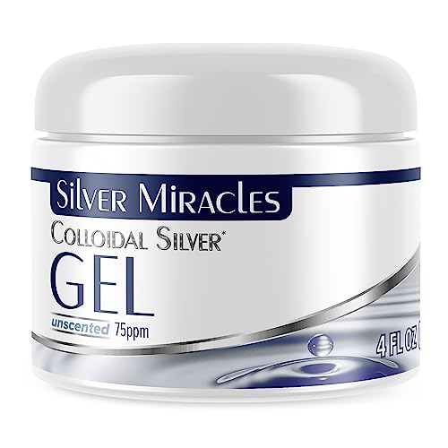 Silver Miracles - Colloidal Silver Gel - Nano Silver Gel Wound Care - Healing Ointment for Burns & Irritated Skin - for All Skin Types - 4 Oz Unscented