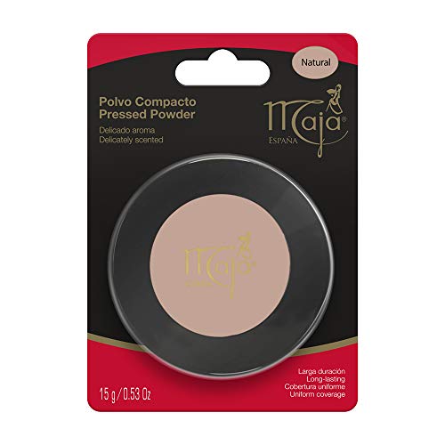 Maja Natural Pressed Powder with Mirror, 0.53 oz
