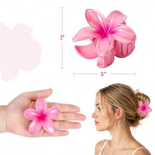 Vigorpace 6 Pack Flower Hair Claw Clips for Women & Girls
