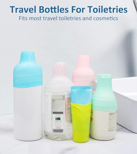 5 Pack Silicone Bottle Covers - Leak Proof Travel Essentials