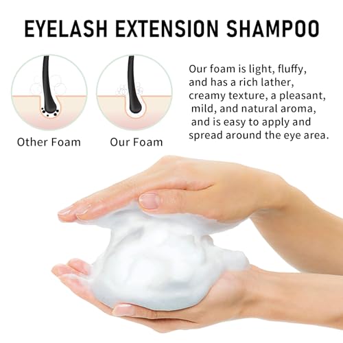 Classic Charm 600ml Lash Shampoo for Extensions, Gentle & Non-Irritating