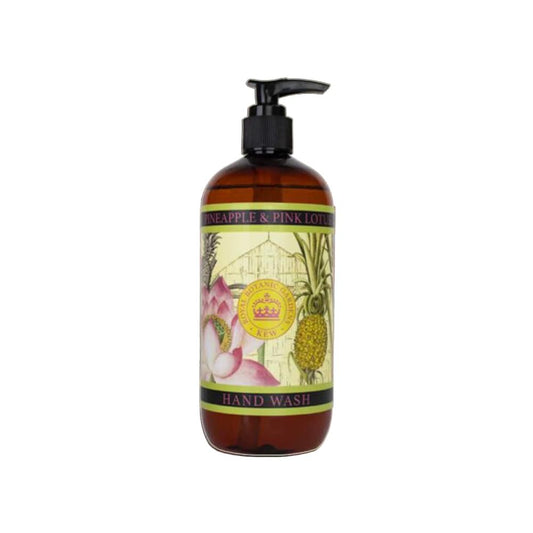 The English Soap Company Kew Gardens Luxury Hand and Body Wash, Refreshing Botanical Wash with a Rich Lather, Enriched with Soothing Aloe Vera and Vitamin E, Pineapple and Pink Lotus Scent 500ml