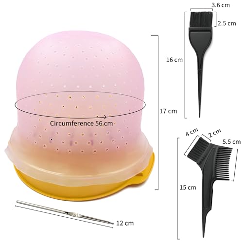 Silicone Hair Highlighting Cap Kit with Hook & Brushes
