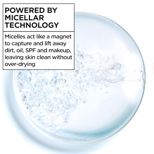 Garnier SkinActive Micellar Water for Waterproof Makeup 13.5 Fl Oz - Gentle Facial Cleanser & Makeup Remover - Pack of 1