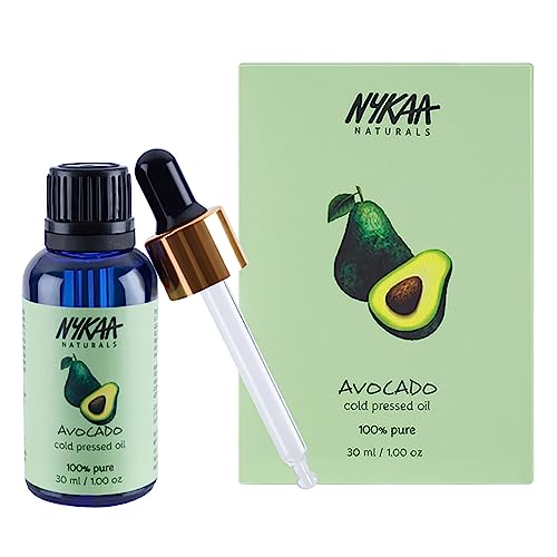 Nykaa Naturals 100 Percent Pure Cold Pressed, Avocado, 1.01 oz - Hair Oil for Growth and Dandruff - Prevents Acne - Face Oil for Dry, Sensitive Skin