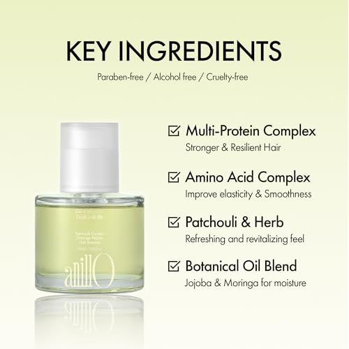 Anillo Protein Hair Serum Patchouli Garden Oil for Damaged Hair 1.69 fl oz