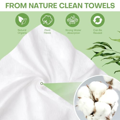 Compressed Towel Tablets Bulk 500 Pcs with 4 Dispenser, Mini Coin Tissue Cotton Biodegradable Disposable Washcloths, Portable Facial Towels for Home Travel Office Camping Gym Supplies