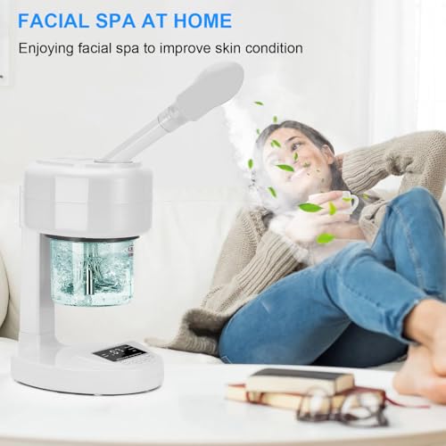 Nano Ionic Facial Steamer with 360° Rotating Nozzle & Extendable Arm