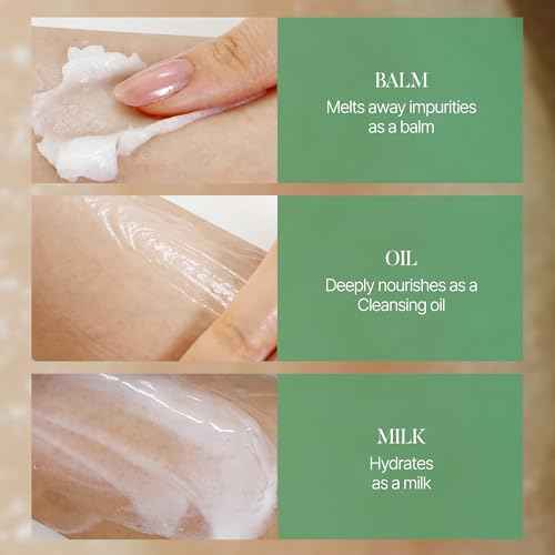 shaishaishai GREEN PAPAYA Pore Deep Cleansing Balm, Makeup Remover, Gentle Exfoliating, Pore Cleaner, Black Head Remover for Face, Oil Cleanser with Jojoba Oil, Korean Skin Care, 2.87oz