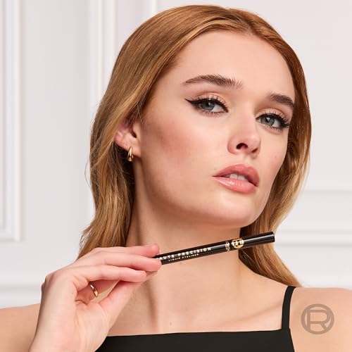L'Oreal Paris Haute Precision Waterproof Liquid Eyeliner, Smudge-Proof Eye Liner with Micro-Tip, for up to 28HR Eye Makeup Wear, 010 Black Silk