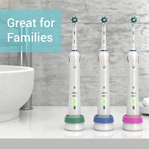 Silicone Clean Cover for Oral-B Toothbrush Charger Base - Quickly Rinse Away Gunk - Colorful Identifiers for Families