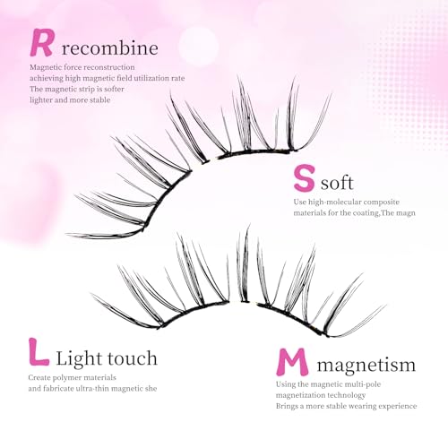 Magnetic Eyelashes Reusable - No Glue, Natural Look