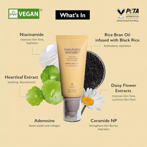 Haruharu Black Rice Sunscreen SPF 50+ Velvet Finish 1.69oz