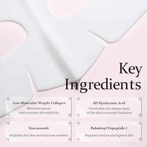 Bio Collagen Real Deep Mask, Bio-Collagen Face Masks - Deep Hydrating Overnight Face Mask, Korean Skincare, 4 PCS Facial Treatments & Masks for Women - Firming & Moisturizing