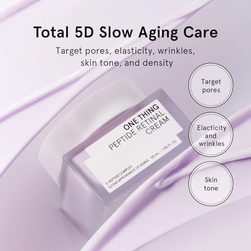 ONE THING Peptide Retinal Cream, Vitamin A, Faster Acting than Retinol, Retinaldehyde Anti Aging Face Cream, Smooths Wrinkles, Refines Pores and Improves Elasticity, Korean Skincare 1.85 fl.oz, 55ml