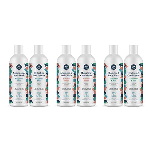 BB&CO Shampoo & Body Wash — Cucumber & Aloe — 16 oz — Tear Free & Soap Free — No EDCs — Safer for Baby — Good for the Whole Family — Made in USA