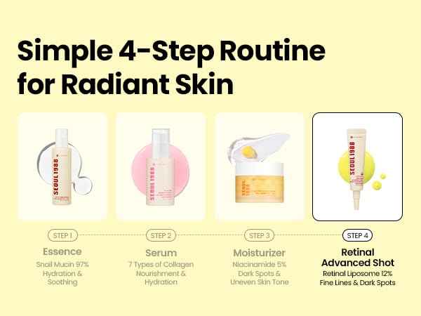 K-SECRET SEOUL 1988 Retinal Advanced Shot – Formulated with 22,275 Spicules and Advanced Retinal Liposome 12% | Fine Lines and Skin Texture Care Serum | Korean Skincare, 15ml / 0.51 fl oz