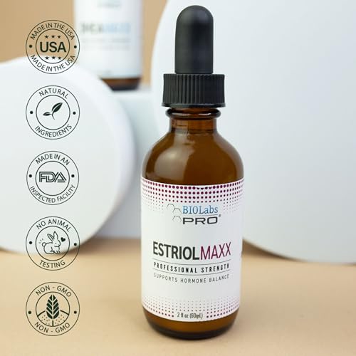 BIOLABS PRO Estri Oil - Bioidentical Natural E3 Solution - Six Month Supply - 5mg Per Dose - Topical - 2oz