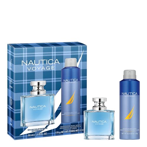 Nautica Voyage Men's Fragrance Gift Set - 1.6oz EDT + 5.9oz Spray