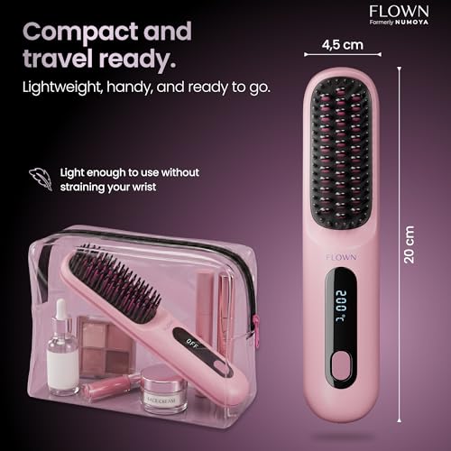 Flown Go Brush PRO - Cordless Heat Brush with USB-C Charger